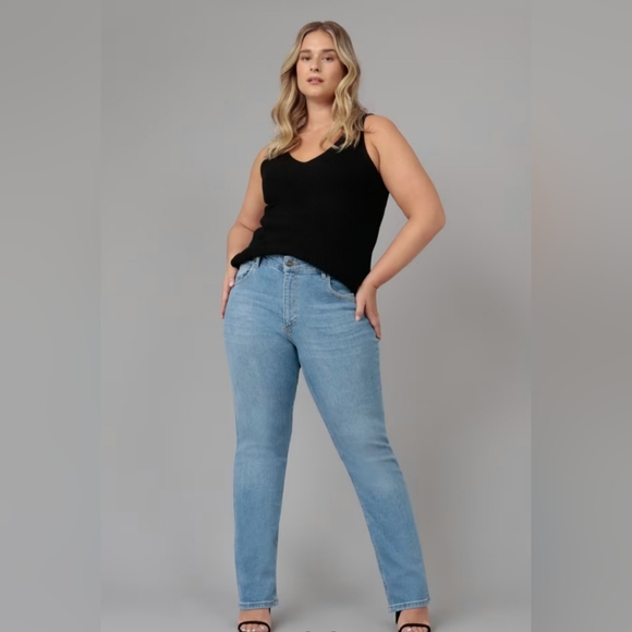 LOLA JEANS DENVER-DS High Rise Straight Jeans, Size 38, NWT - Picture 1 of 13